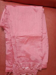 Pink Embroidered Party Wear Suit