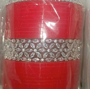 Bridal Red Chura with Stone Details...