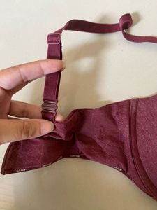 Calvin Klein Burgundy Lace Bra &amp; Panty Set