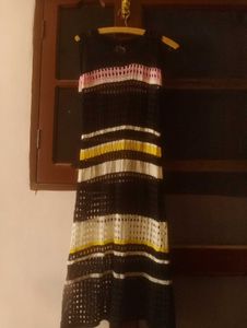 Striped Crochet Maxi Dress