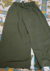 Olive Green Wide Leg Pants