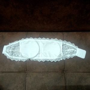 White Lace Bandeau Bra