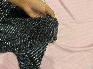 Sparkling Black Party Blouse