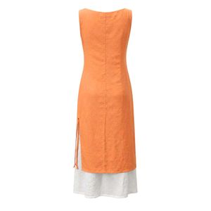Orange Sleeveless Kurta