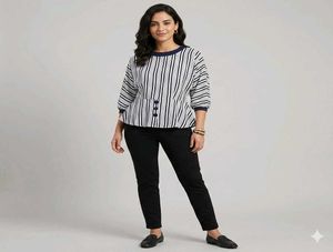 Striped Peplum Top