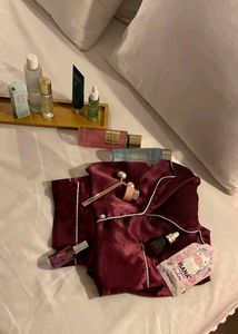 Maroon night suit set