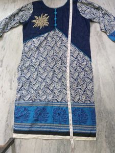 Stylish Blue Printed Kurta