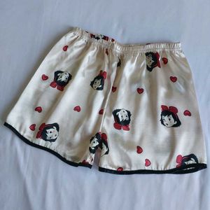 Cute Kiki Cartoon Print Satin Pajama Shorts🎀✨️