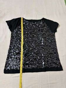 Black Sparkly Sequin  Top