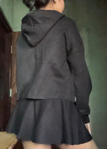 Cropped hoodie with BANG typography
