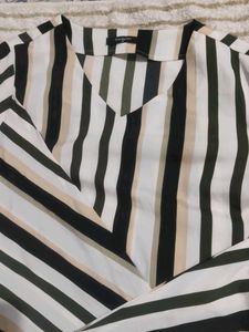 Stylish Striped Tie-Front Top
