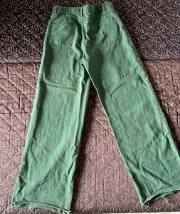 Green Wide Leg Jeans