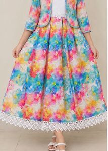 Colorful Floral Maxi Dress for Girls