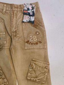 Vintage Y2K Warm Beige Cargo Pants