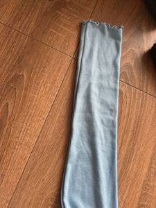 Baby Blue Lettuce Trim Top