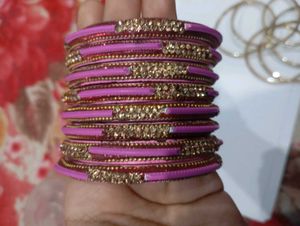 Pink &amp; Gold Bangle Set