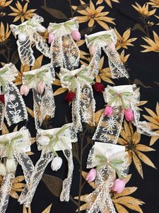 Floral Lace Bow Hair Clips (Set of 10)