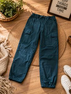 Teal cargo pant