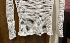 Open-Knit Mesh Top