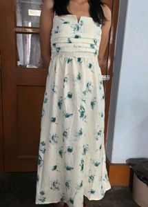 Flowy Floral Print Maxi Dress