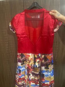Vibrant Geometric Print Maxi Dress