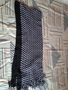 Black &amp; White Checkered Dupatta