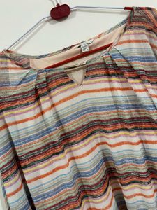 Striped Flowy Tunic Top