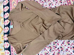 Brown Bodycon Mini Dress