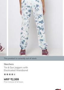 tie-dye joggers with elasticated waistband