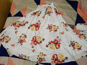 White Floral Off-Shoulder Co-ord Set | NEGOTIABLE