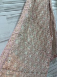Elegant Pink Kurta with Gold Stripes
