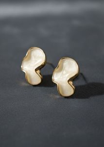 Anti Tarnish | Gold Tone Resin Stud Earrings