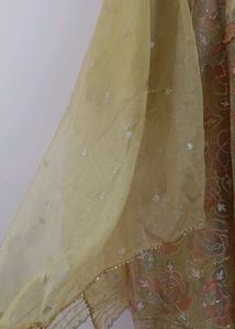 ✨ Elegant Organza Embroidered 3-Piece Suit ✨