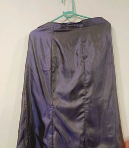 Metallic Purple A-Line Skirt