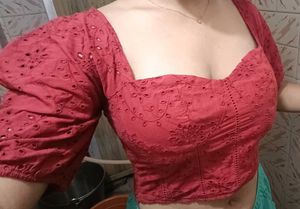 Eyelet Detail Top party Wear And It's Great 😍