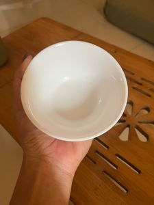 Set of 2 White Ceramic Bowls