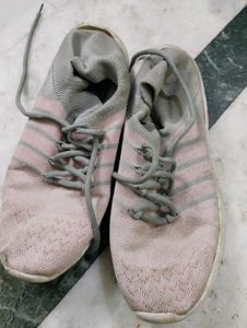 Comfortable Pink &amp; Grey Sneakers
