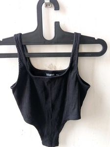 Ribbed Black Tank Top