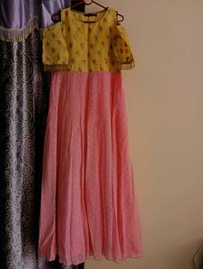 Beautiful Yellow & Pink Gown