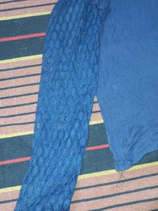Mango Basics Blue Full Sleeves innerwearTop