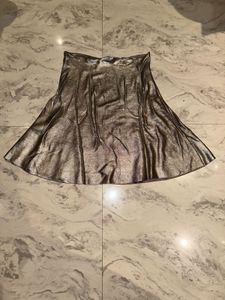 Metallic A-Line Skirt
