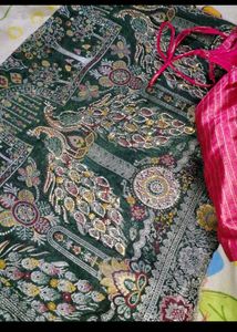 Exquisite Peacock embroidery saree