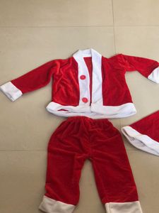 6 month baby Adorable Welwet Santa Claus Costume f