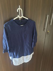 Navy Blue Layered Top