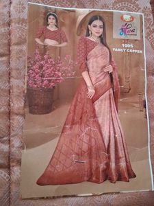 Elegant Red Banarasi Silk Saree with attached blou