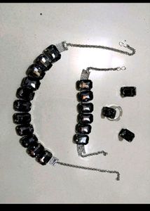 Beautiful Set With Braclet, Earrings And Ring