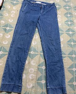 Classic Blue Denim Straight Leg Jeans