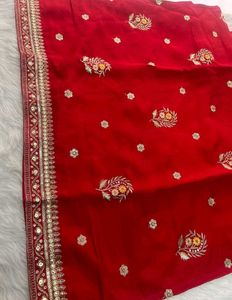 Red Embroidered Kurta Set
