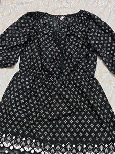 Cute Black & White Print Dress
