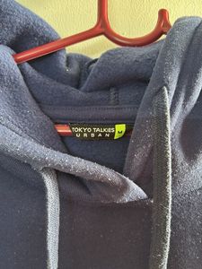tokyo talkies Navy Blue Hoodie size -S
